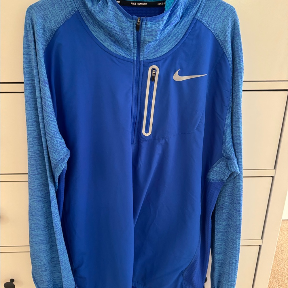 NIKE Therma Sphere Element Half-Zip Mens Navy Running Hoodie (Discontinued)